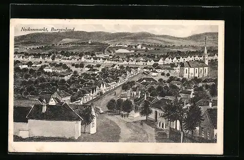 AK Neckenmarkt, Ortsansicht mit Kirche