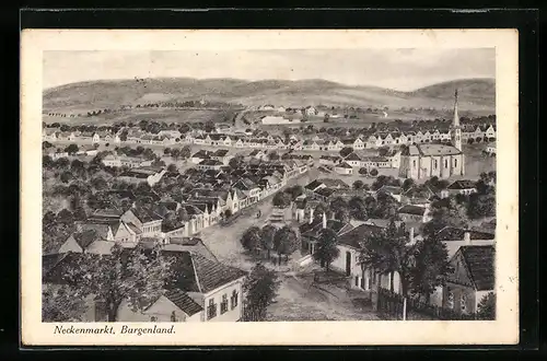 AK Neckenmarkt, Ortsansicht von oben