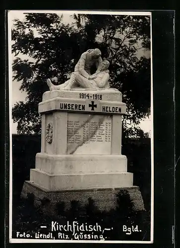 AK Kirchfidisch, Denkmal für gefallene Soldaten im 1. WK