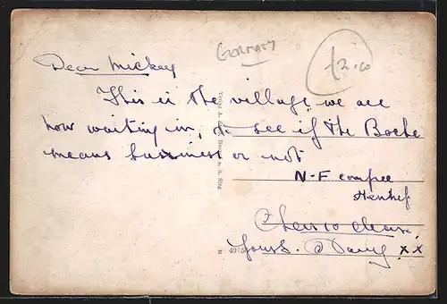 AK Hennef a. d. Sieg, Häuserpartie in der Frankfurter Strasse