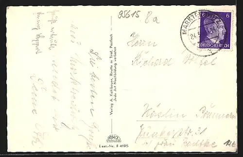 AK Marktredwitz, Strasse mit Adler-Apotheke und Geschäften