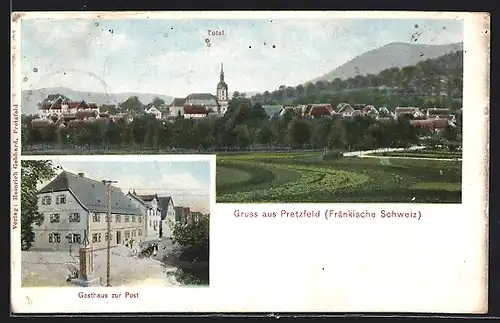 AK Pretzfeld /Fränkische Schweiz, Gasthaus zur Post, Totalansicht