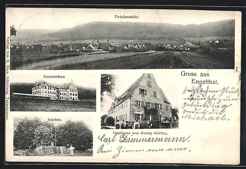 AK Engelthal, Gasthaus G. Göring, Sanatorium, Totalansicht