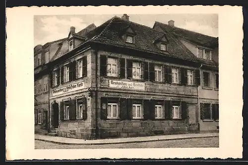 AK Erlangen, Weinhandlung und Gasthaus Julius Kach