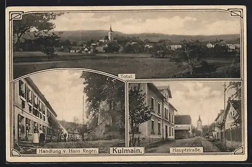 AK Kulmain, Handlung von Hans Reger, Hauptstrasse, Totalansicht