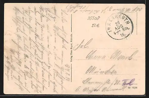 AK Kulmain, Handlung von Hans Reger, Hauptstrasse, Totalansicht