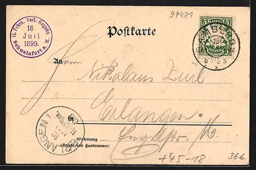 AK Schweinfurt, II. Fränk. Verbands u. Internat. Regatta 1899