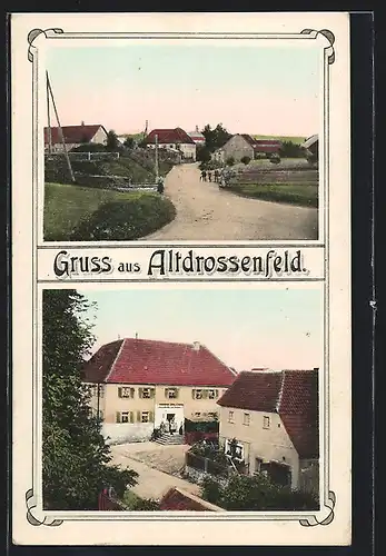 AK Altdrossenfeld, Brauerei, Ortsansicht