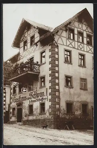 Foto-AK Gössweinstein, Gasthaus zum Schwan von Hans Schaffer
