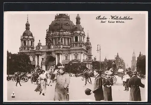 AK Berlin, Kaiser Wilhelm II. am Dom
