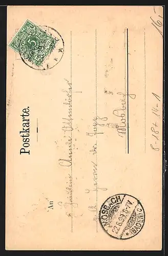 AK Zirkus-Clown mit Laute auf dem Einrad