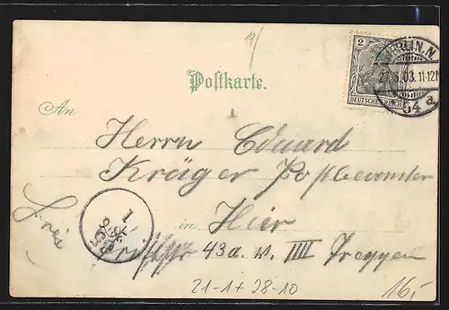 Lithographie Märchen Der gestiefelte Kater, Halt gegen das Licht: Kater vor der Königskutsche