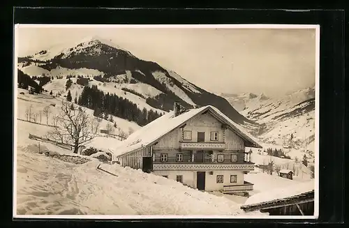 AK Elmau-Saalbach, Gasthof Schihütte Konrad Schwabl