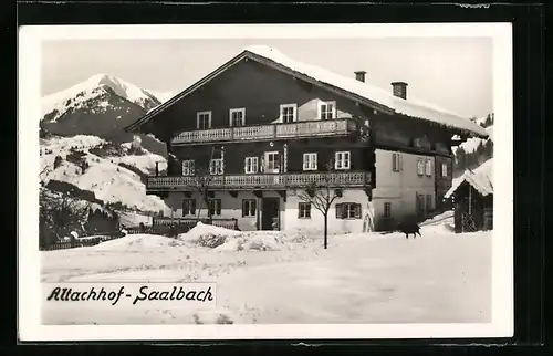AK Saalbach, Altachhof im Winter