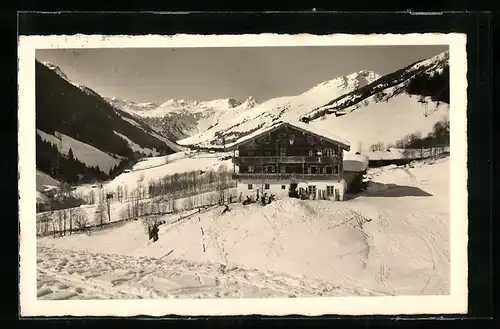 AK Saalbach, Pension Simonshof im Winter