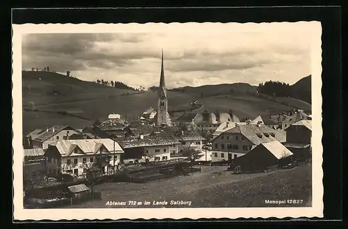 AK Abtenau, Panoramablick auf das Dorf