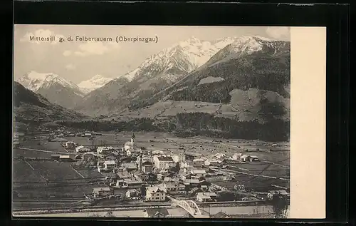 AK Mittersill /Oberpinzgau, Ortsansicht gegen Felbertauern