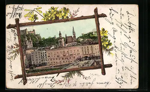 AK Salzburg, Stadtbrücke und Hohensalzburg