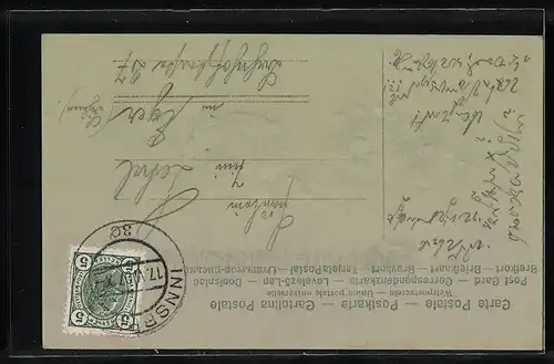 AK Pfingstgruss, Maikäfer, Maiglöckchen