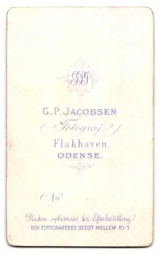 Fotografie G. P. Jacobsen, Odense, junges dänisches Mädchen mit ihrem kleinen Geschwisterkind im Arm, Geschwisterliebe