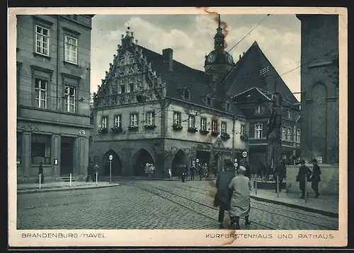 AK Brandenburg /Havel, Kurfüstenhaus und Rathaus