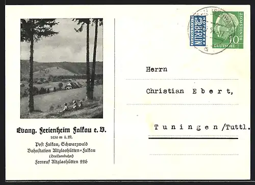 AK Falkau /Schwarzwald, Evangelisches Ferienheim Falkau e. V., Ortspartie