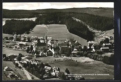 AK Schönwald im Schwarzwald, Teilansicht mit Kirche