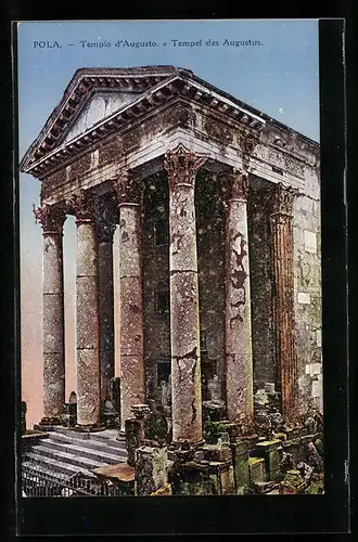 AK Pola, Tempolo d`Augusto, Tempel des Augustus