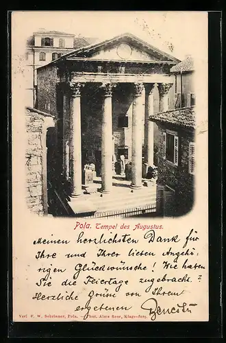 AK Pola, Tempel des Augustus