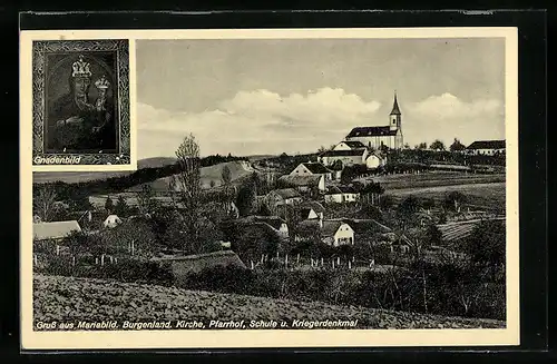 AK Mariabild, Gnadenbild, Gesamtansicht von einem Acker aus