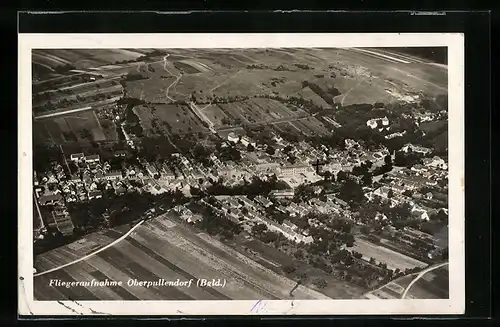 AK Oberpullendorf, Gesamtansicht vom Flugzeug aus