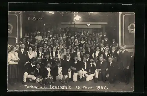 AK Lauenstein, Festgesellschaft beim Türkenball am 26. Februar 1927