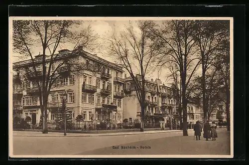 AK Bad Nauheim, Hotels mit Strassenpartie