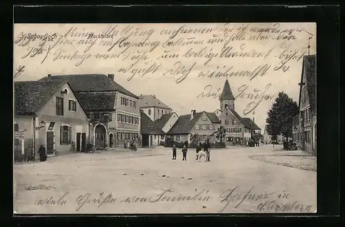 AK Schopfloch, Partie vom Marktplatz