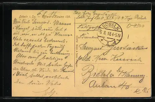AK Döbeln i. Sa., Kaserne, Offiziers-Kasino 139
