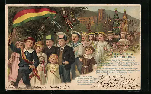 Lithographie Heidelberg, Fest zum Sommertag