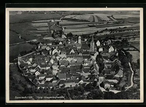 AK Sesslach / Ofr., Totalansicht, Fliegeraufnahme