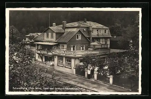 AK Schwarzburg /Thür. Wald, Gast- und Rasthaus Sächsischer Hof