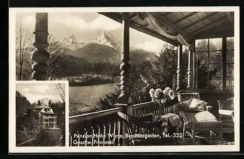 AK Berchtesgaden, Hotel Pension Hohe Warte, Terrasse