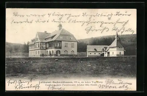 AK Hochwaldhausen, Gasthaus Zum Felsenmeer von Otto Friedel