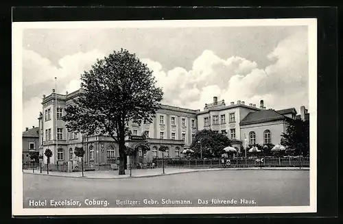 AK Coburg, Hotel Excelsior der Gebr. Schumann