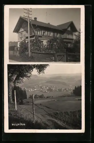 AK Weiler /Allg., Ortsansicht aus der Vogelschau