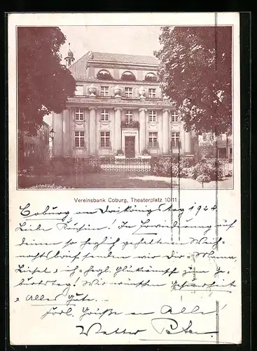AK Coburg, Vereinsbank am Theaterplatz 10 /11