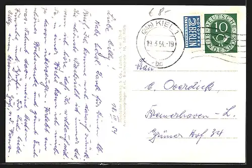 AK Kiel, Holstenbrücke mit Strassenbahn