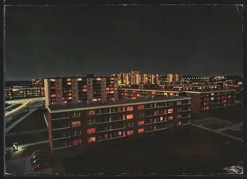 AK Kiel, Hotel Mettenhof bei Nacht