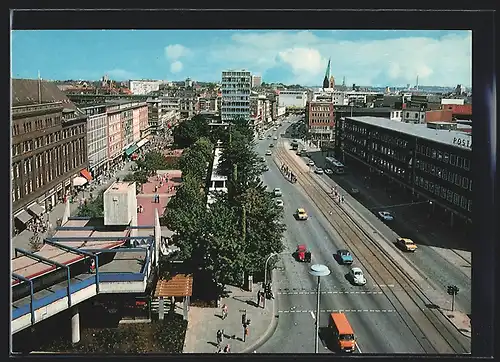 AK Kiel, Blick auf den Holstenplatz mit Hotel Astor