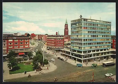 AK Kiel, Holstentor und Kuhberg mit Hotel Astor