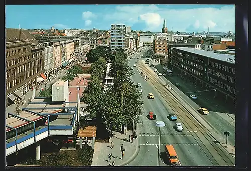 AK Kiel, Blick auf den Holstenplatz mit Hotel Astor