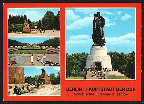 AK Berlin-Treptow, Sowjetisches Ehrenmal, Denkmal, Ortspartie