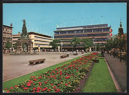 AK Mannheim, Denkmal am Paradeplatz